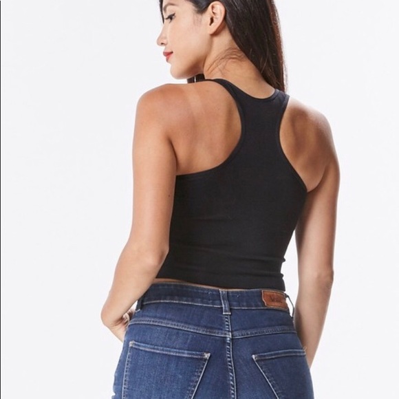 ‼️ Basic Stretch Crop Top Racer Back Tank - Picture 3 of 8